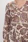 Rochie maro midi imprimata in clos cu brosa florala si curea - StarShinerS 4 - StarShinerS.ro