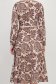 Rochie maro midi imprimata in clos cu brosa florala si curea - StarShinerS 6 - StarShinerS.ro