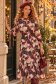 Rochie din voal visinie midi in clos cu elastic in talie si curea detasabila - StarShinerS 1 - StarShinerS.ro