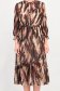 Rochie din voal maro midi in clos cu elastic in talie si curea detasabila - StarShinerS 3 - StarShinerS.ro