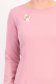 Rochie roz pudra până la genunchi tip creion accesorizata cu brosa - StarShinerS 4 - StarShinerS.ro