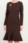 Rochie maro până la genunchi tip creion accesorizata cu brosa - StarShinerS 4 - StarShinerS.ro
