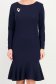 Rochie bleumarin până la genunchi tip creion accesorizata cu brosa - StarShinerS 3 - StarShinerS.ro