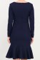 Rochie bleumarin până la genunchi tip creion accesorizata cu brosa - StarShinerS 4 - StarShinerS.ro