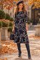 Rochie din jersey bleumarin midi in clos imprimata - StarShinerS 2 - StarShinerS.ro