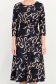 Rochie din jersey bleumarin midi in clos imprimata - StarShinerS 3 - StarShinerS.ro