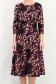 Rochie din jersey visinie midi in clos imprimata - StarShinerS 3 - StarShinerS.ro