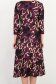 Rochie din jersey visinie midi in clos imprimata - StarShinerS 4 - StarShinerS.ro