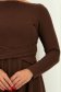 Rochie din jersey cu viscoza maro midi in clos cu detalii frontale- StarShinerS 5 - StarShinerS.ro