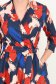 Rochie caramizie midi in clos imprimata cu decolteu petrecut- StarShinerS 3 - StarShinerS.ro