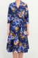 Rochie bleumarin midi in clos imprimata cu decolteu petrecut- StarShinerS 4 - StarShinerS.ro