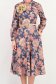 Rochie gri midi in clos imprimata abstract - StarShinerS 3 - StarShinerS.ro