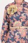 Rochie gri midi in clos imprimata abstract - StarShinerS 5 - StarShinerS.ro