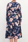 Rochie bleumarin midi in clos imprimata floral - StarShinerS 4 - StarShinerS.ro