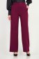 Pantaloni cu compozitie de viscoza visinii cu un croi drept si buzunare laterale - StarShinerS