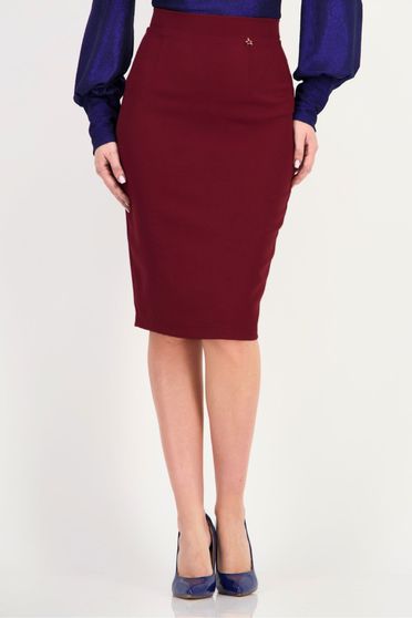 Fusta visinie din stofa elastica midi tip creion