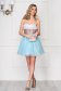 Rochie Sherri Hill albastra de lux scurta in clos tip corset 2 - StarShinerS.ro