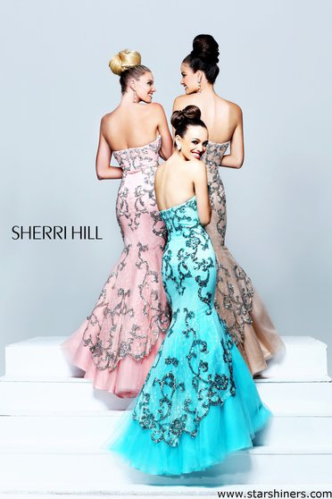 Sherri Hill 21058 Aqua Dress