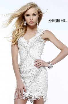 Rochie Sherri Hill 9803 Alb