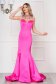 Sherri Hill pink dress with push-up cups from satin fabric texture luxurious mermaid cut bare back 1 - StarShinerS.com