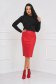 StarShinerS red pencil skirt from ecological leather 3 - StarShinerS.com