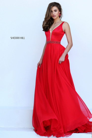 Luxurious dresses, Sherri Hill 50264 Red Dress - StarShinerS.com
