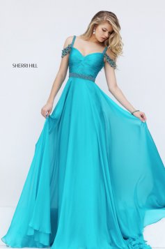 Rochie Sherri Hill 50086 Albastru Deschis
