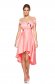 StarShinerS lightpink dress occasional midi asymmetrical cloche from satin with embroidery details 6 - StarShinerS.com