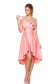 StarShinerS lightpink dress occasional midi asymmetrical cloche from satin with embroidery details 1 - StarShinerS.com