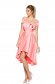 StarShinerS lightpink dress occasional midi asymmetrical cloche from satin with embroidery details 3 - StarShinerS.com