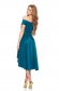 StarShinerS green dress occasional midi asymmetrical cloche from satin with embroidery details 4 - StarShinerS.com
