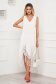 - StarShinerS white dress asymmetrical fringes thin fabric 4 - StarShinerS.com
