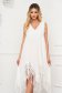 - StarShinerS white dress asymmetrical fringes thin fabric 1 - StarShinerS.com