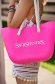 Pink Ladies Beach Bag with Printed Writing - StarShinerS 5 - StarShinerS.com