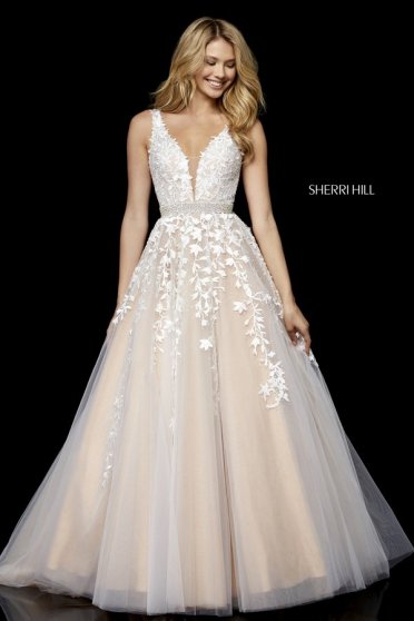 Rochie Sherri Hill 11335 White