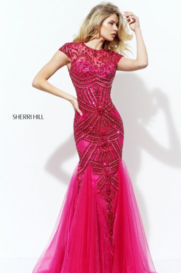 Rochie Sherri Hill 50516 Fuchsia