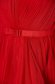 Rochie Ana Radu rosie de lux tip corset din tul captusita pe interior cu bust buretat accesorizata cu cordon 4 - StarShinerS.ro