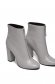 Top Secret grey ecological leather ankle boots with zipper accessory 1 - StarShinerS.com
