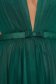 Ana Radu occasional net green dress with v-neckline bow accessory 4 - StarShinerS.com