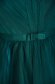 Rochie Ana Radu verde-inchis de lux tip corset din tul captusita pe interior cu bust buretat accesorizata cu cordon 5 - StarShinerS.ro