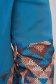 Jacheta din stofa elastica turcoaz scurta cu umerii buretati si imprimeu digital - StarShinerS 5 - StarShinerS.ro