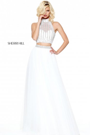 Rochie Sherri Hill 50786 White