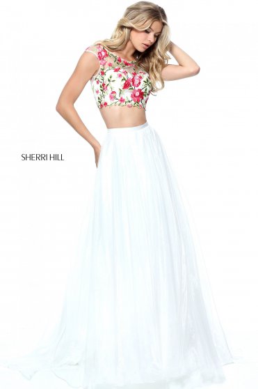 Rochie Sherri Hill 51243 White