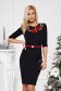StarShinerS black pencil dress with manual sewed embroidery 3 - StarShinerS.com
