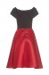 Occasional burgundy dress with satin fabric texture and embroidery details 4 - StarShinerS.com