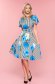 Rochie cu imprimeu floral LaDonna albastra cu dungi verticale in clos 1 - StarShinerS.ro