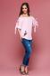 Bluza dama casual cu dungi verticale roz cu insertii de broderie 3 - StarShinerS.ro