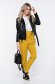 Mustard Yellow elastic waist trousers with pockets 4 - StarShinerS.com