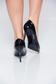 Pantofi stiletto negri elegant din piele ecologica 4 - StarShinerS.ro