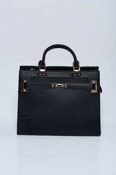 Black office bag with short handles